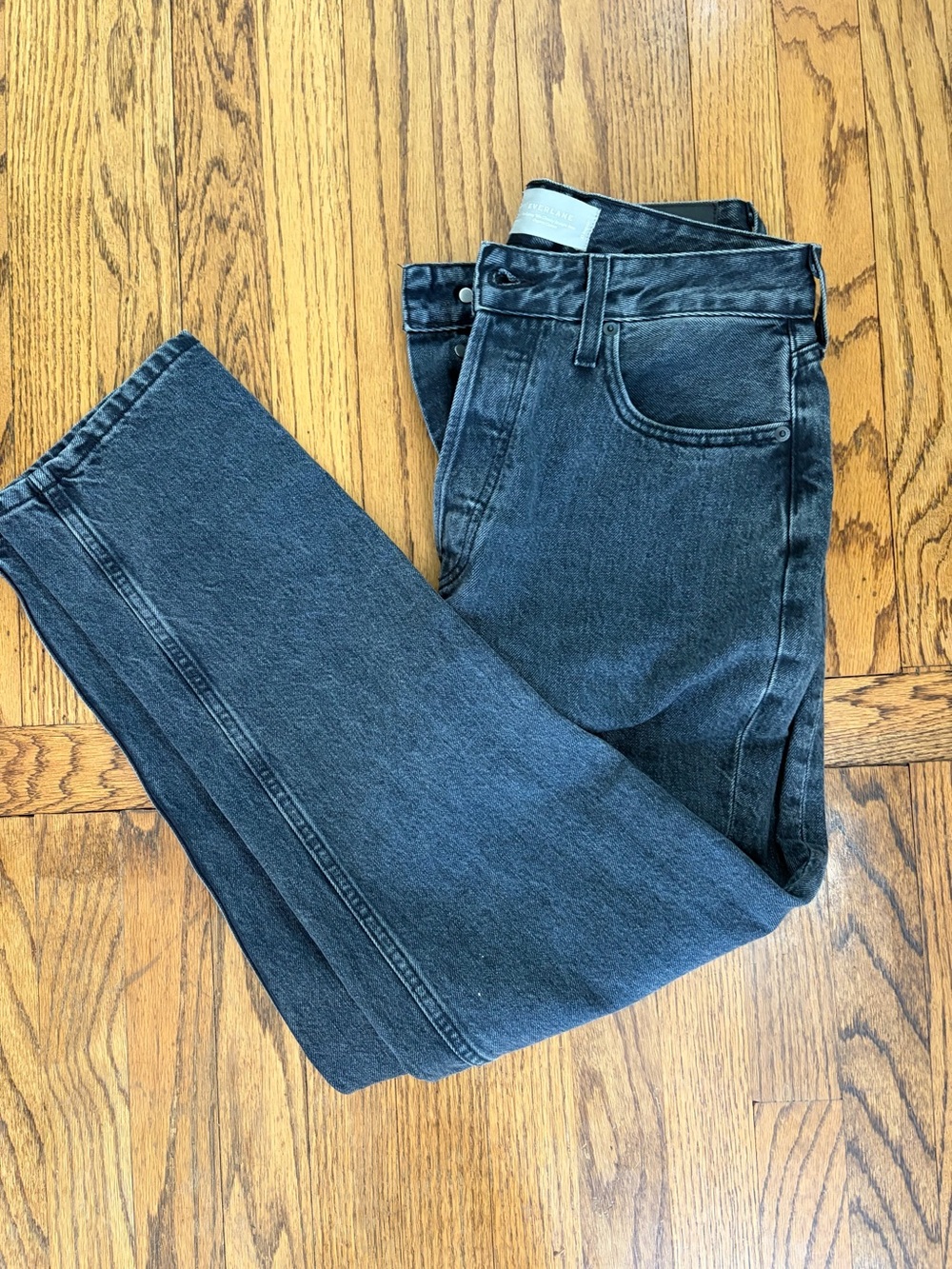 Everlane 30 The Curvy 90’s Cheeky Straight Leg Jeans Organic Cotton Black Wash